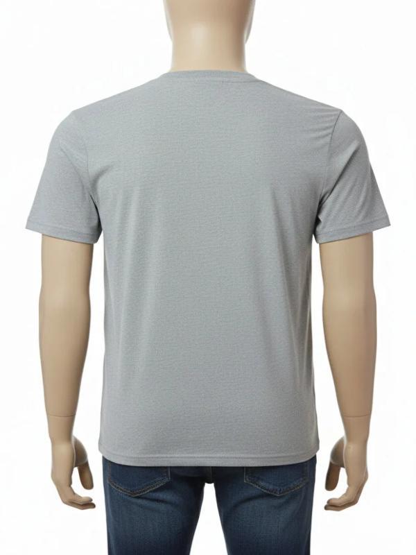 Yazlık Bisiklet Yaka Penye Tshirt %100 Pamuklu Sol Göğüs Cepli